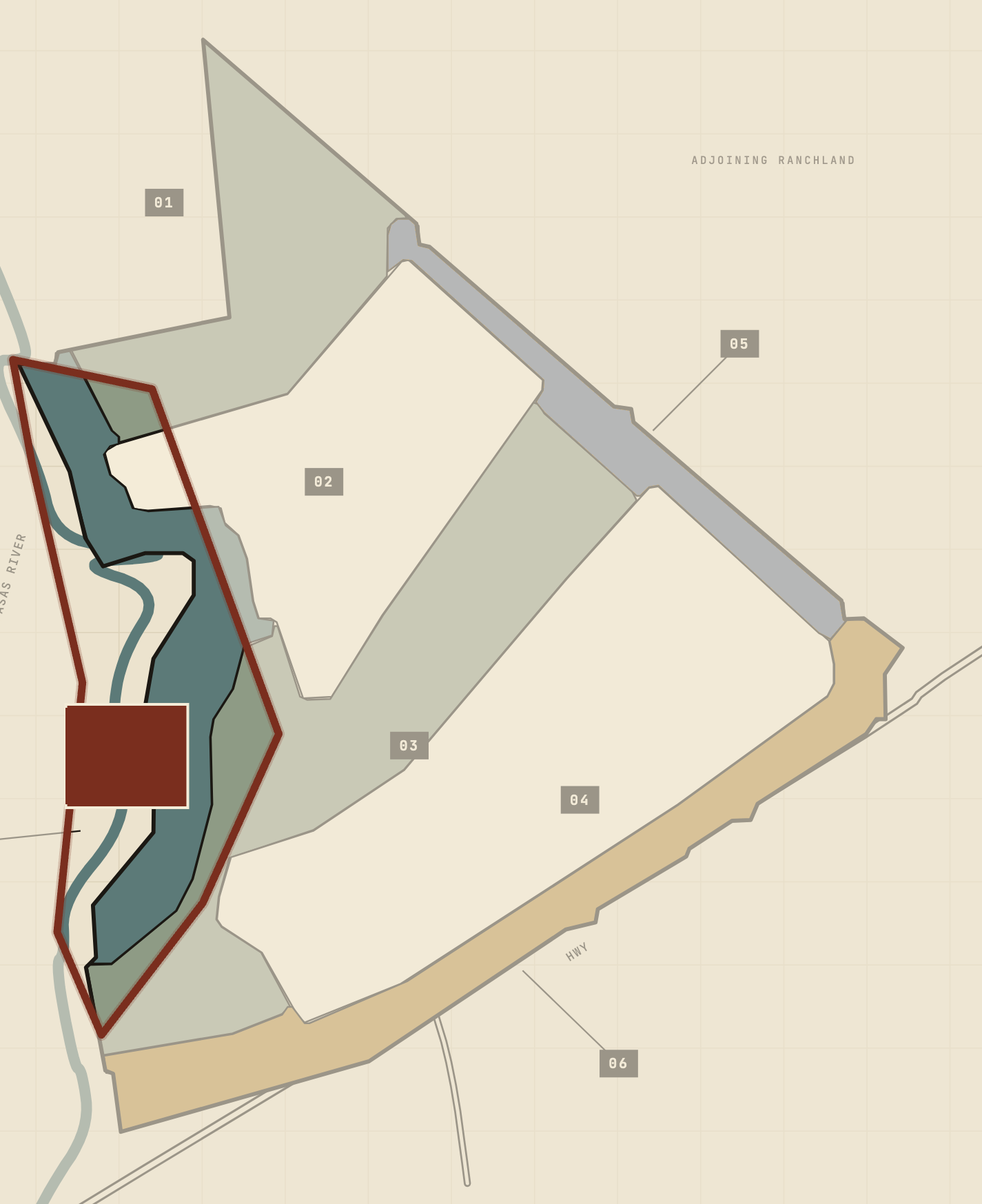 Locator plate — River Conservation Strip